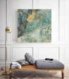 Teal Lace I by Jennifer Goldberger on GIANT ART - green abstract