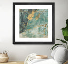 Teal Lace I by Jennifer Goldberger on GIANT ART - green abstract
