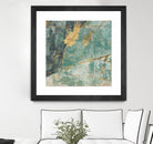 Teal Lace I by Jennifer Goldberger on GIANT ART - green abstract
