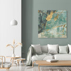 Teal Lace I by Jennifer Goldberger on GIANT ART - green abstract