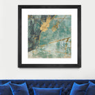Teal Lace I by Jennifer Goldberger on GIANT ART - green abstract