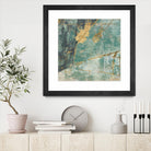 Teal Lace I by Jennifer Goldberger on GIANT ART - green abstract