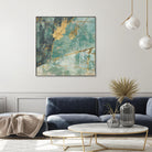 Teal Lace I by Jennifer Goldberger on GIANT ART - green abstract