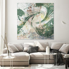 Emerald Aerial by Jennifer Goldberger on GIANT ART - green abstract