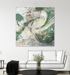 Emerald Aerial by Jennifer Goldberger on GIANT ART - green abstract