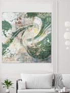Emerald Aerial by Jennifer Goldberger on GIANT ART - green abstract