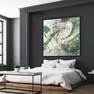 Emerald Aerial by Jennifer Goldberger on GIANT ART - green abstract