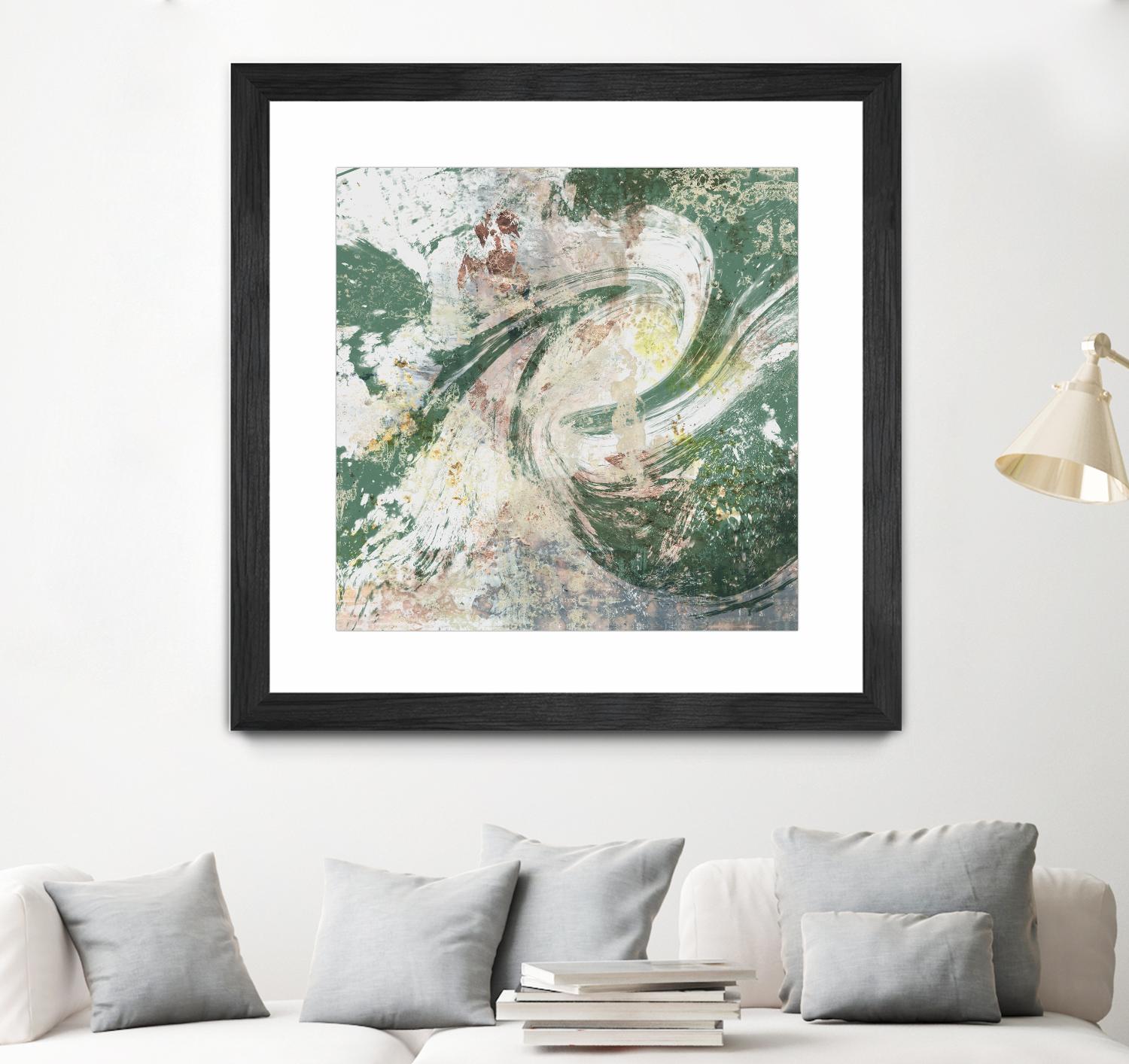 Emerald Aerial by Jennifer Goldberger on GIANT ART - green abstract