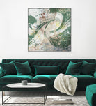 Emerald Aerial by Jennifer Goldberger on GIANT ART - green abstract