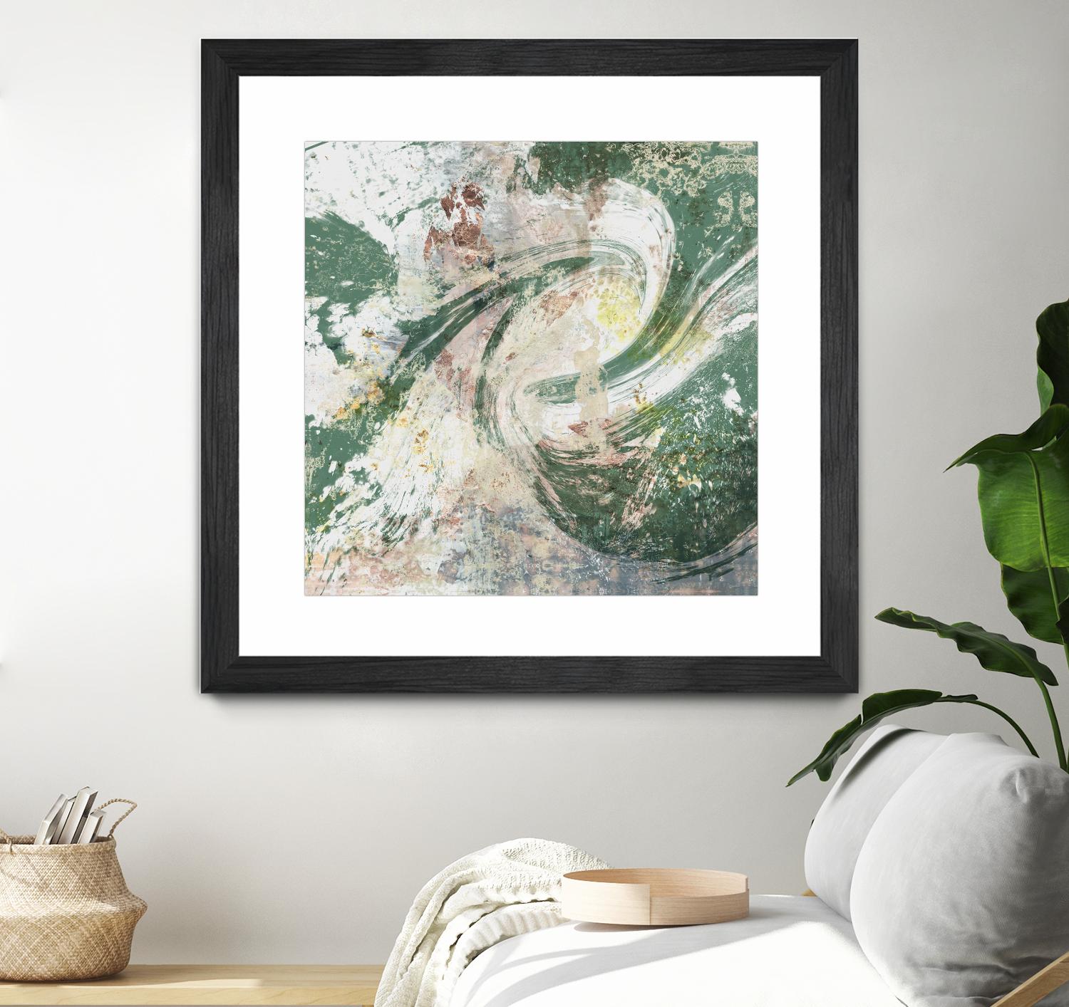 Emerald Aerial by Jennifer Goldberger on GIANT ART - green abstract