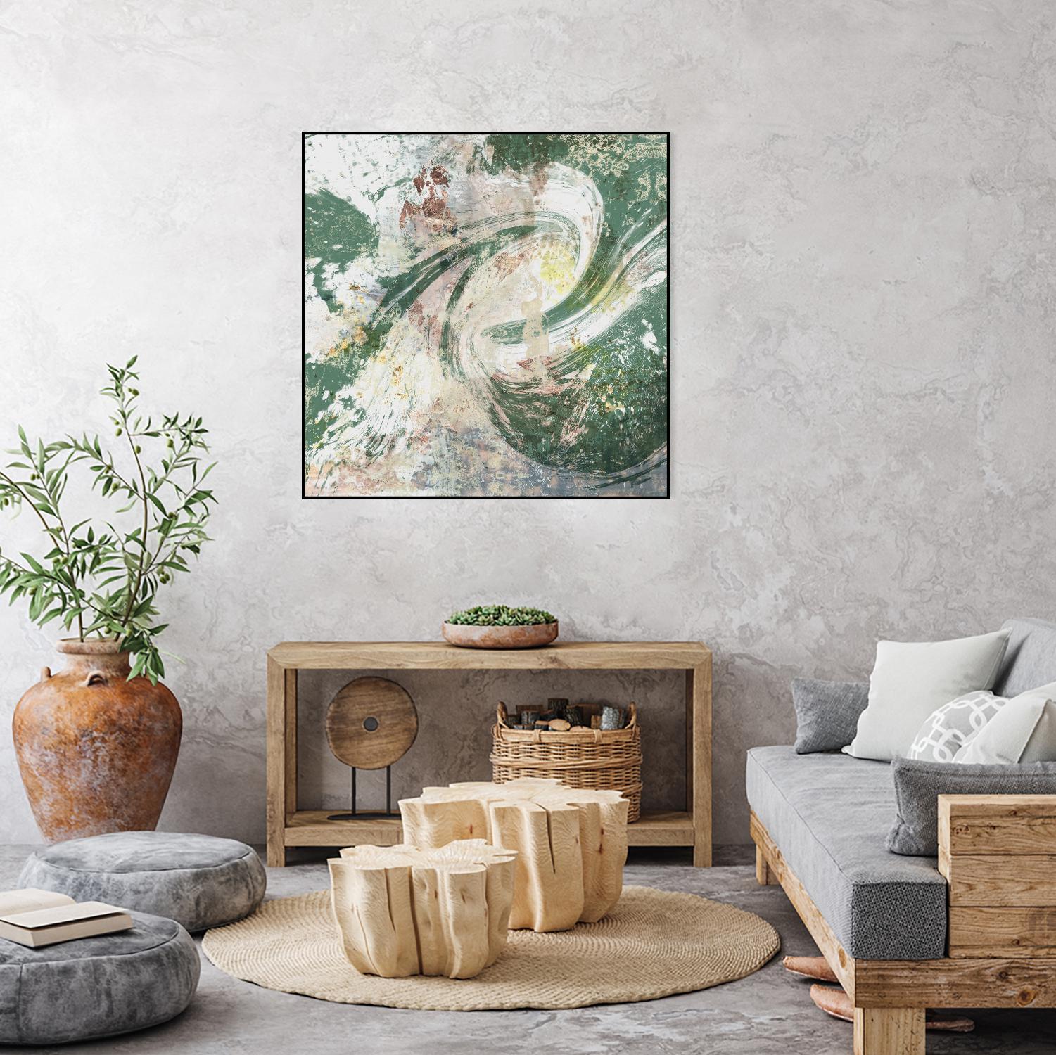 Emerald Aerial by Jennifer Goldberger on GIANT ART - green abstract