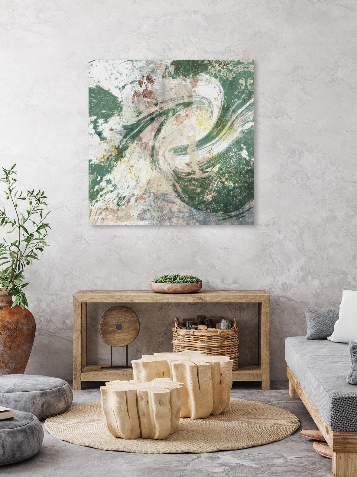 Emerald Aerial by Jennifer Goldberger on GIANT ART - green abstract