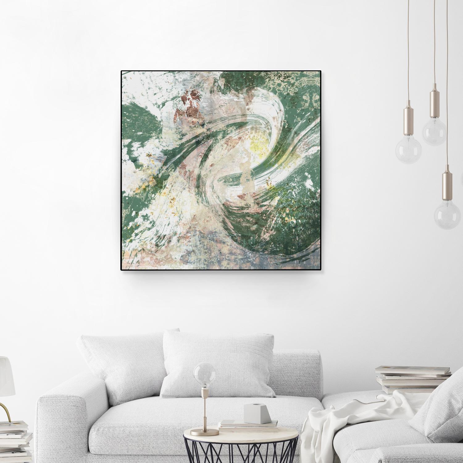 Emerald Aerial by Jennifer Goldberger on GIANT ART - green abstract