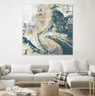 Teal Aerial by Jennifer Goldberger on GIANT ART - blue abstract