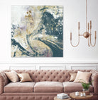 Teal Aerial by Jennifer Goldberger on GIANT ART - blue abstract