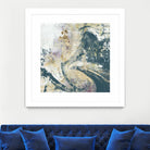 Teal Aerial by Jennifer Goldberger on GIANT ART - blue abstract