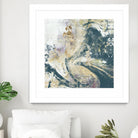 Teal Aerial by Jennifer Goldberger on GIANT ART - blue abstract