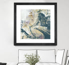 Teal Aerial by Jennifer Goldberger on GIANT ART - blue abstract