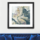 Teal Aerial by Jennifer Goldberger on GIANT ART - blue abstract