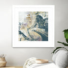 Teal Aerial by Jennifer Goldberger on GIANT ART - blue abstract