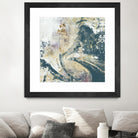 Teal Aerial by Jennifer Goldberger on GIANT ART - blue abstract