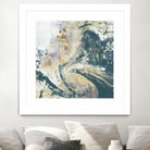 Teal Aerial by Jennifer Goldberger on GIANT ART - blue abstract