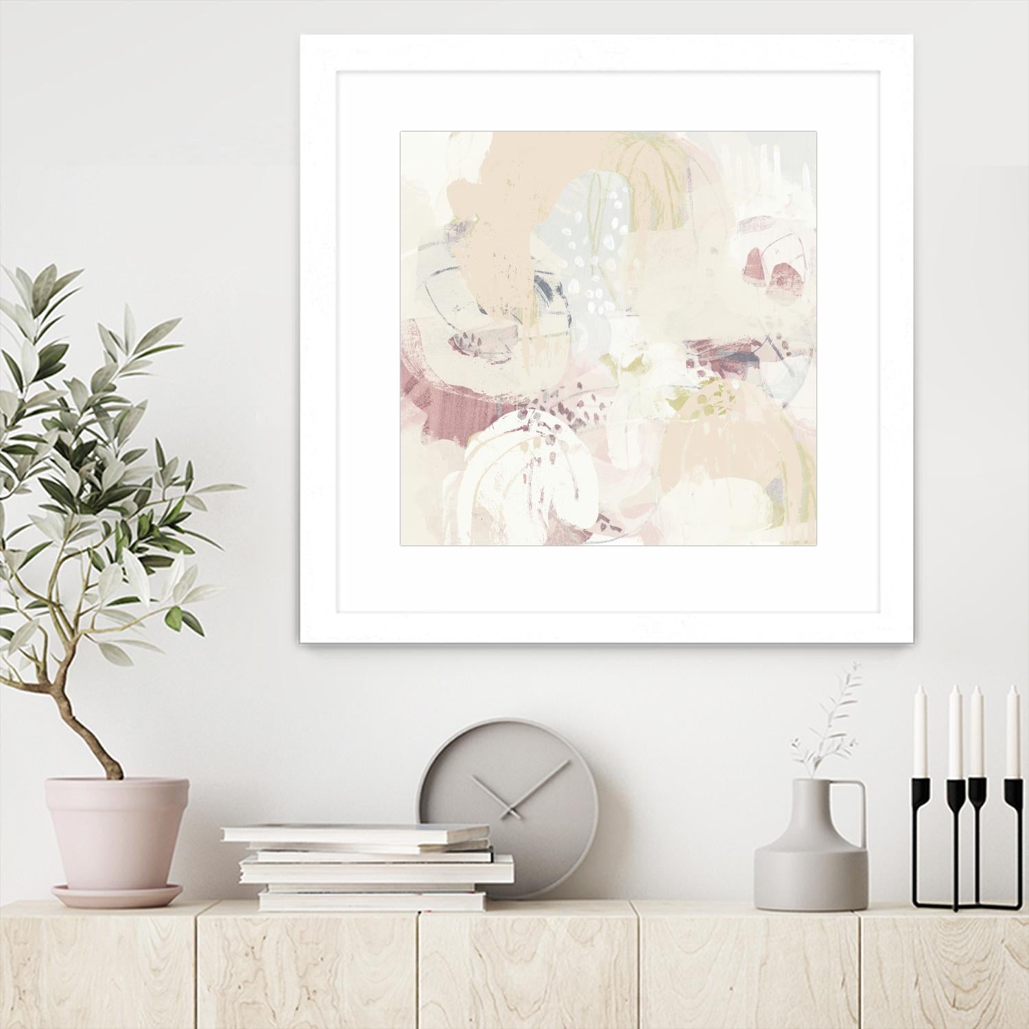 Hanami I by June Erica Vess on GIANT ART - pink abstract