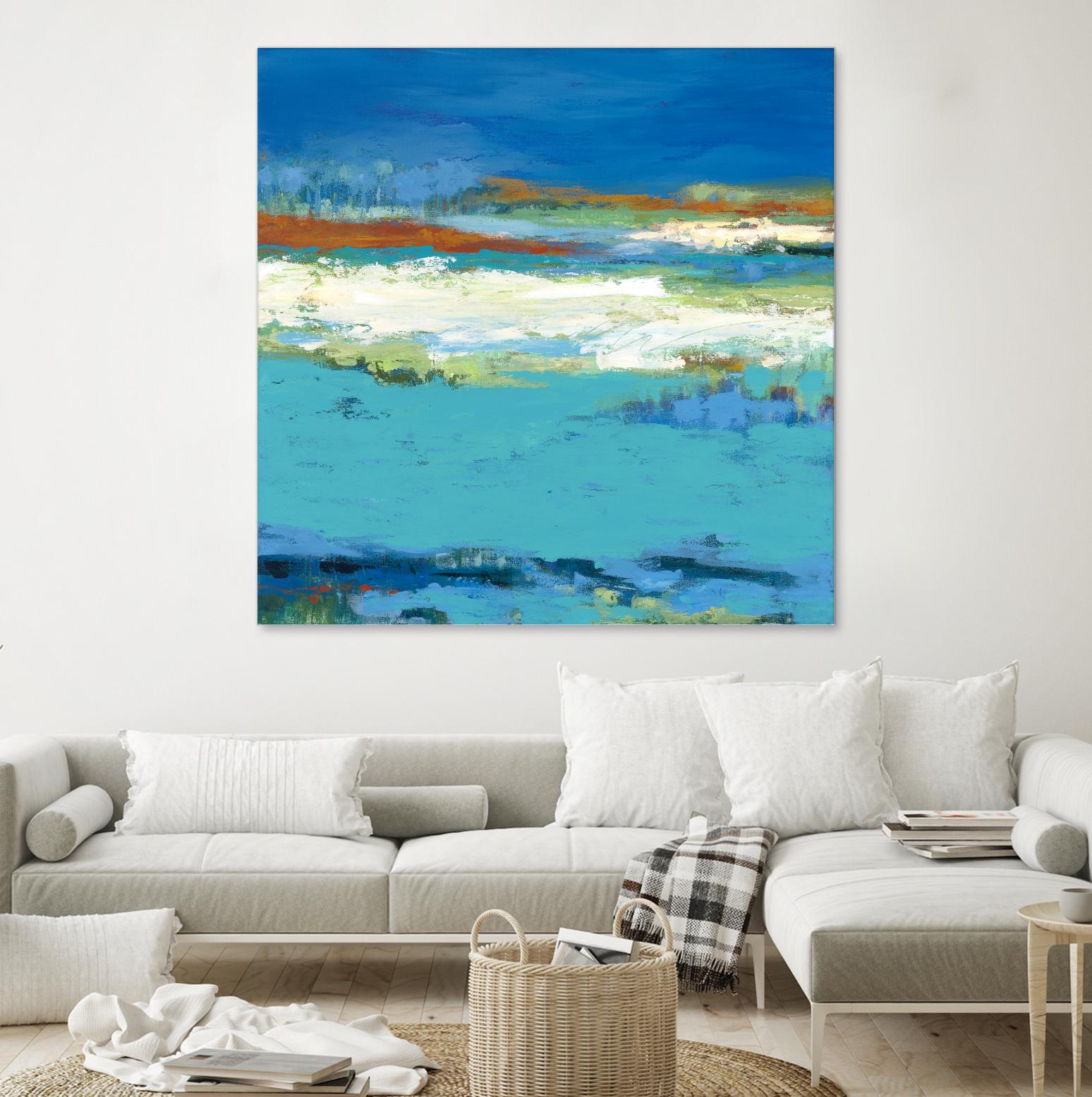Aisle of White by Janet Bothne on GIANT ART - blue abstract
