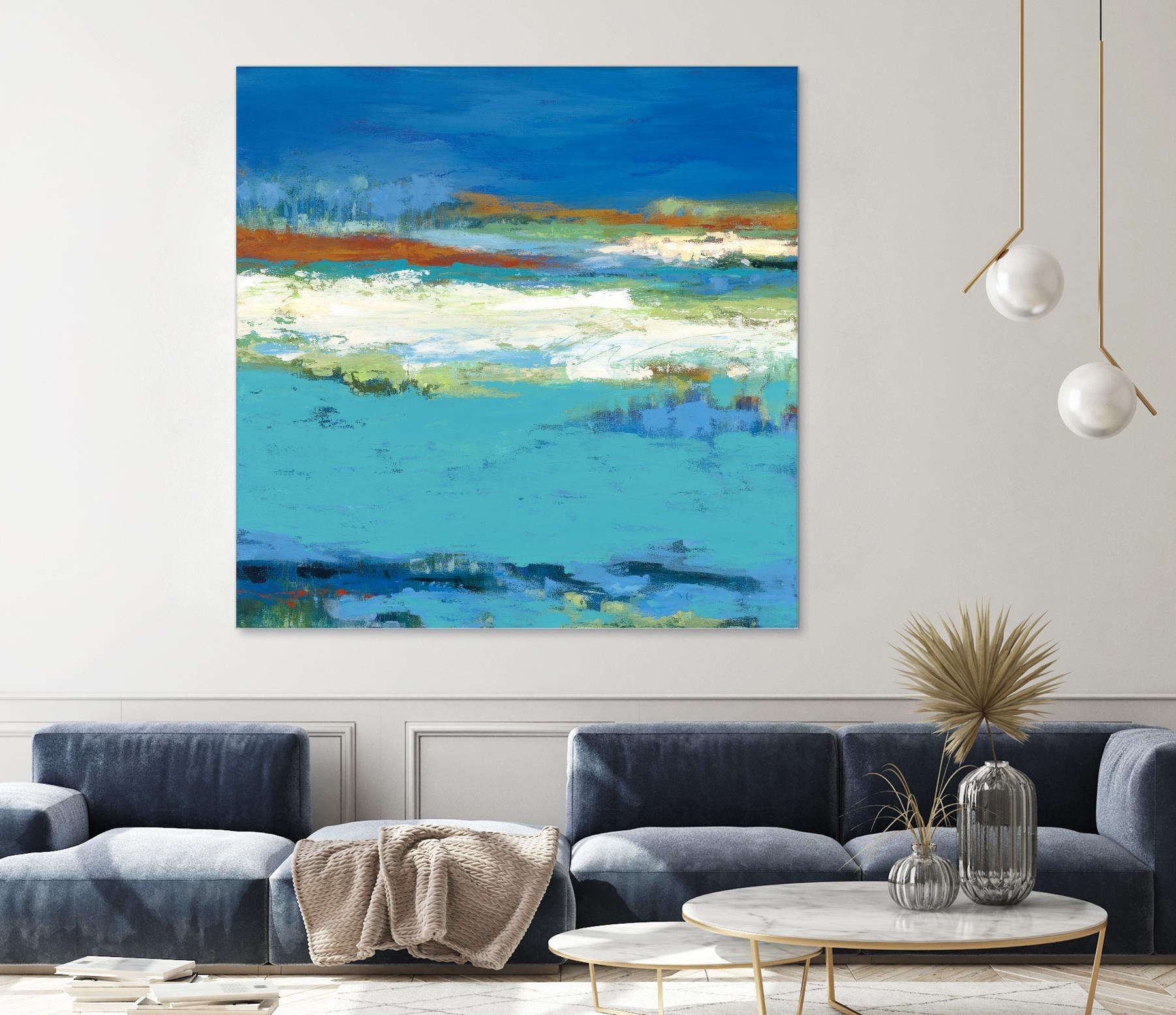 Aisle of White by Janet Bothne on GIANT ART - blue abstract