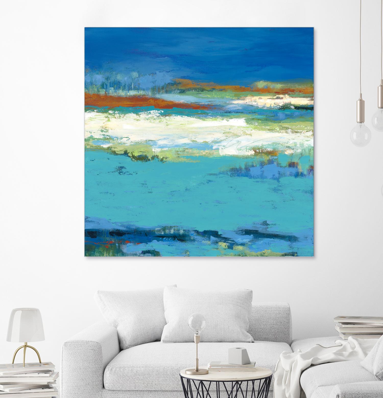 Aisle of White by Janet Bothne on GIANT ART - blue abstract