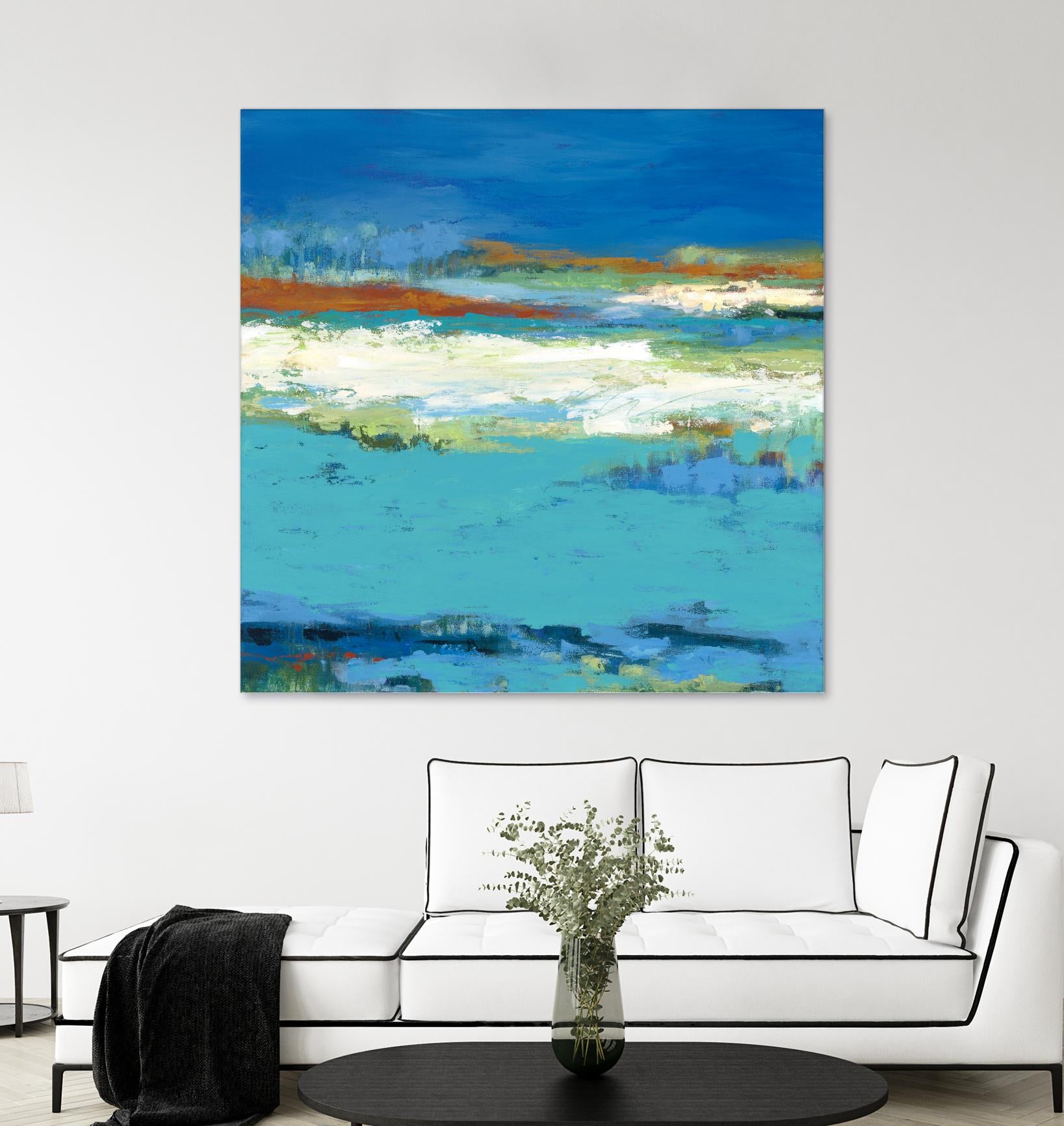 Aisle of White by Janet Bothne on GIANT ART - blue abstract