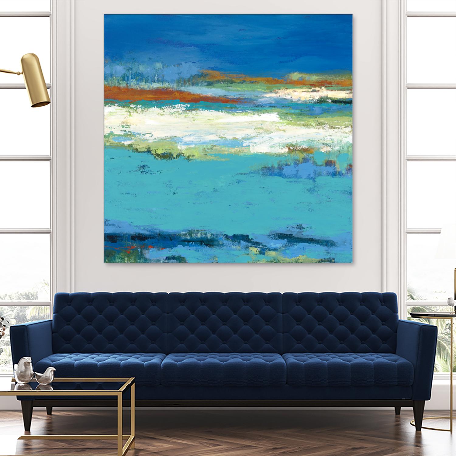 Aisle of White by Janet Bothne on GIANT ART - blue abstract