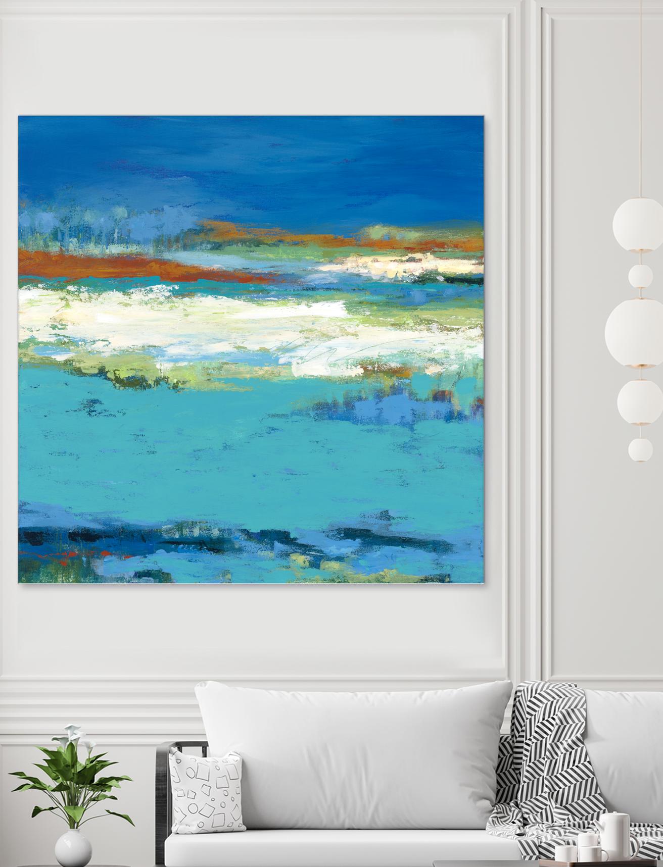 Aisle of White by Janet Bothne on GIANT ART - blue abstract
