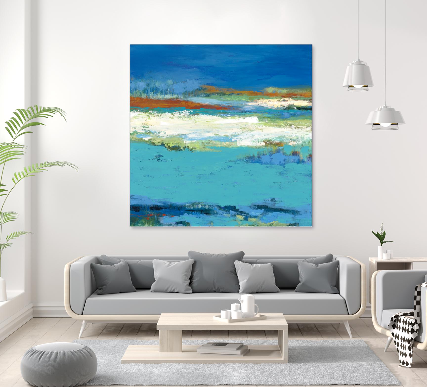 Aisle of White by Janet Bothne on GIANT ART - blue abstract