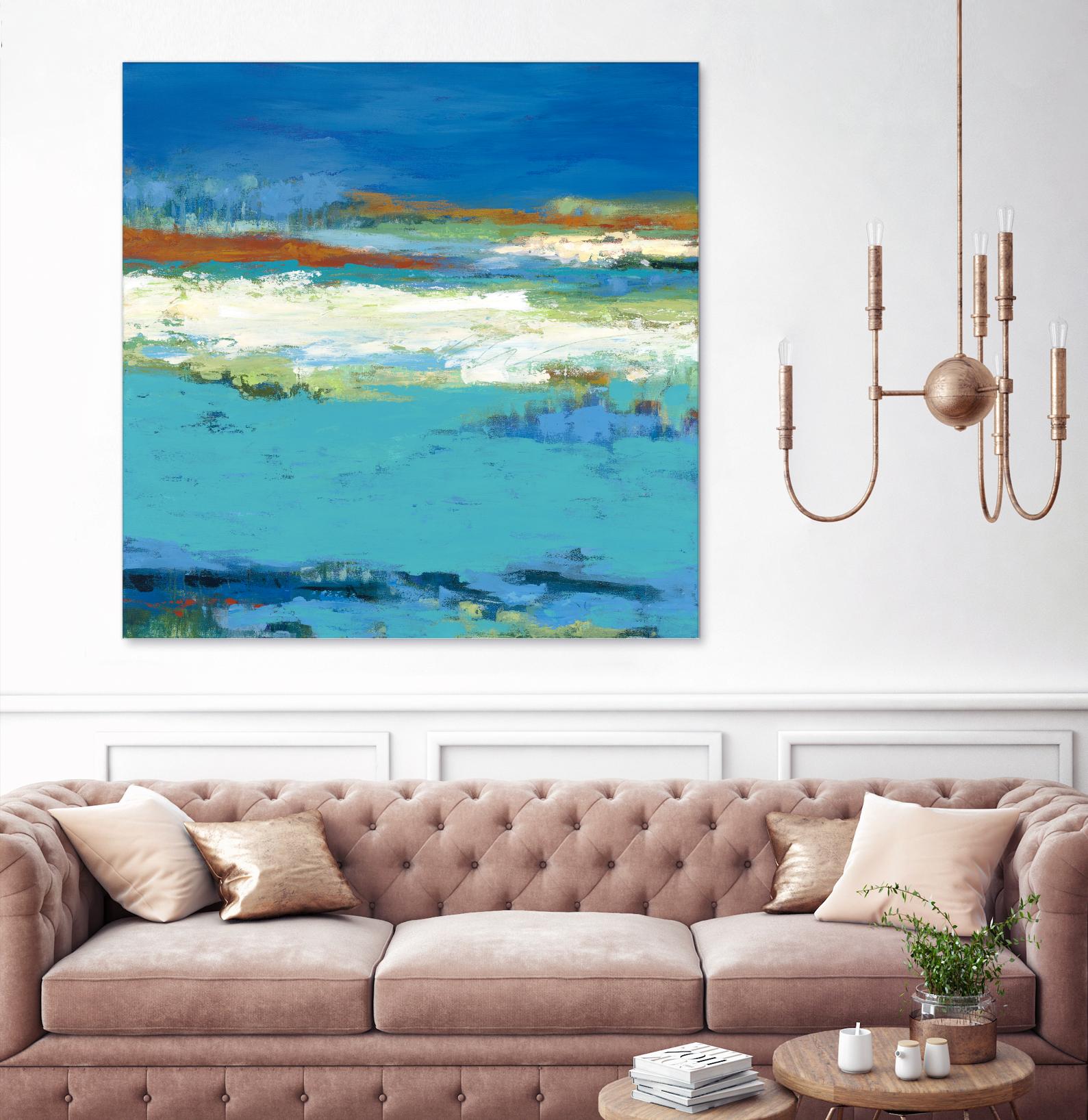 Aisle of White by Janet Bothne on GIANT ART - blue abstract