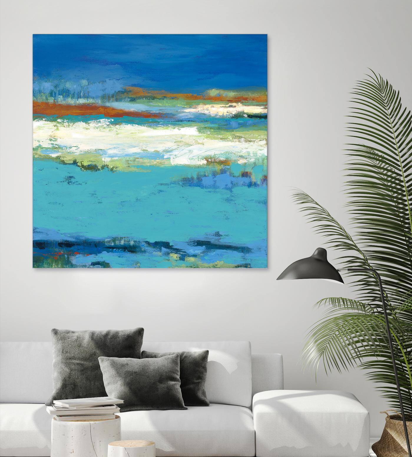 Aisle of White by Janet Bothne on GIANT ART - blue abstract