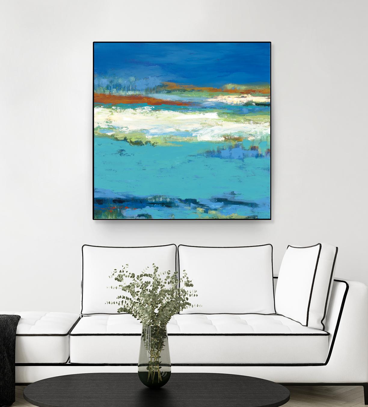 Aisle of White by Janet Bothne on GIANT ART - blue abstract