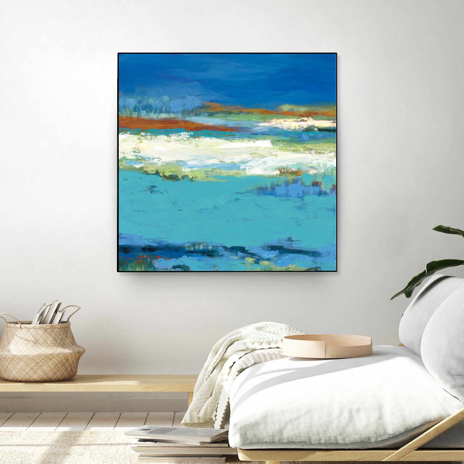 Aisle of White by Janet Bothne on GIANT ART - blue abstract