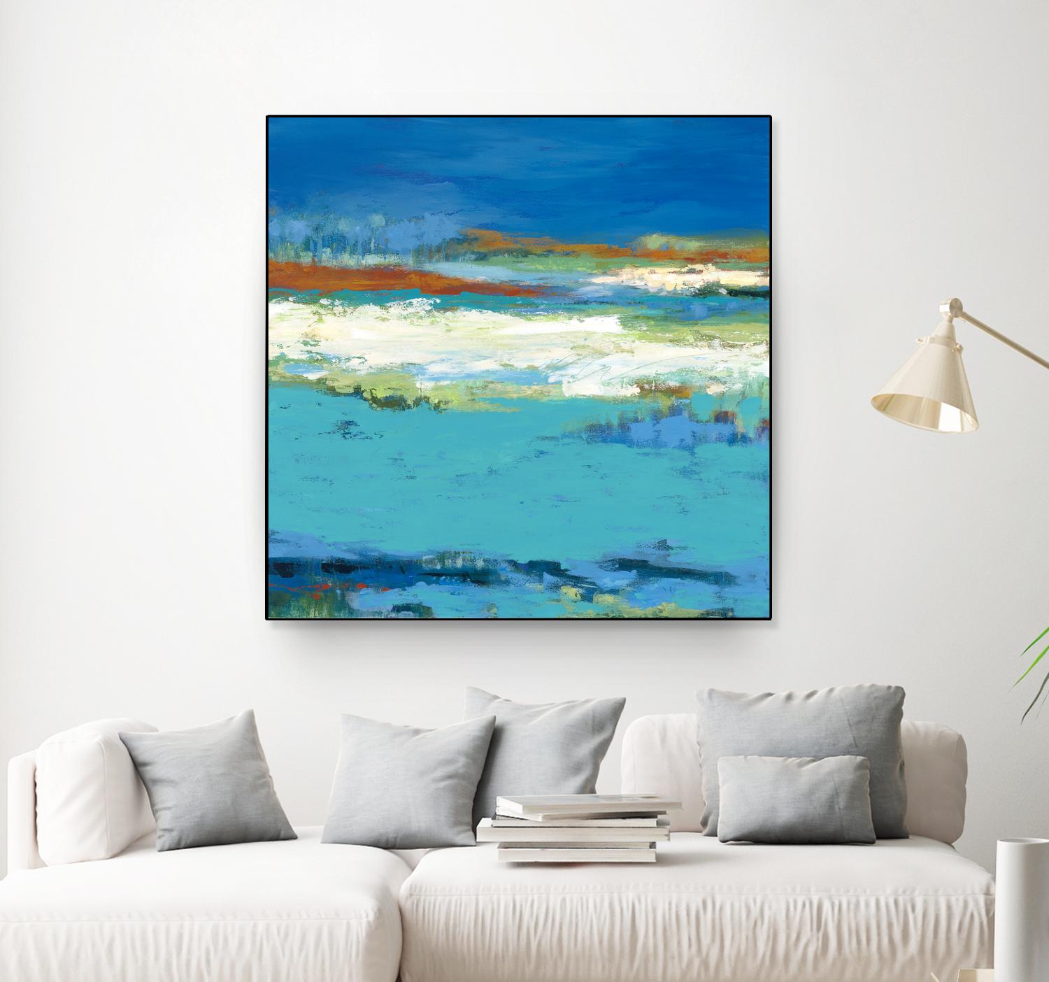 Aisle of White by Janet Bothne on GIANT ART - blue abstract