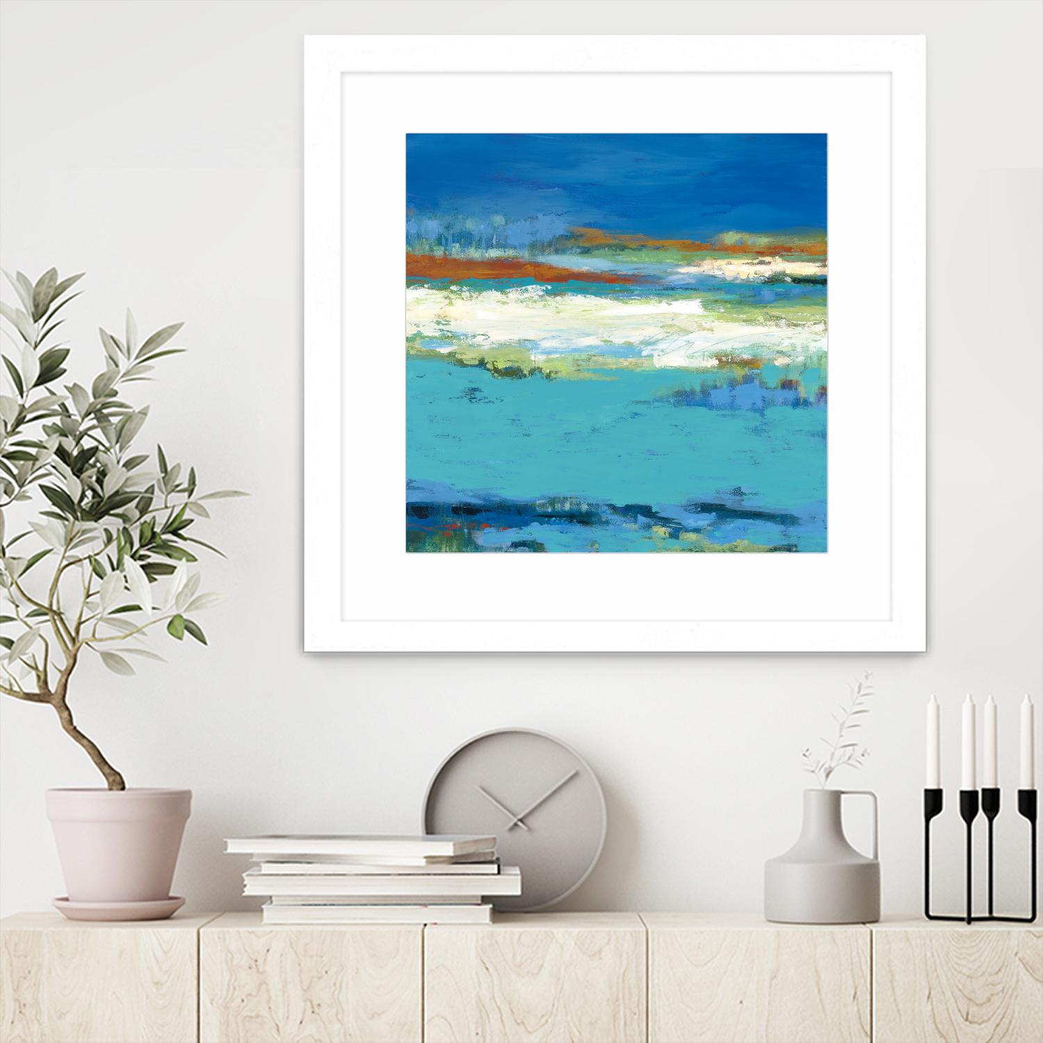 Aisle of White by Janet Bothne on GIANT ART - blue abstract