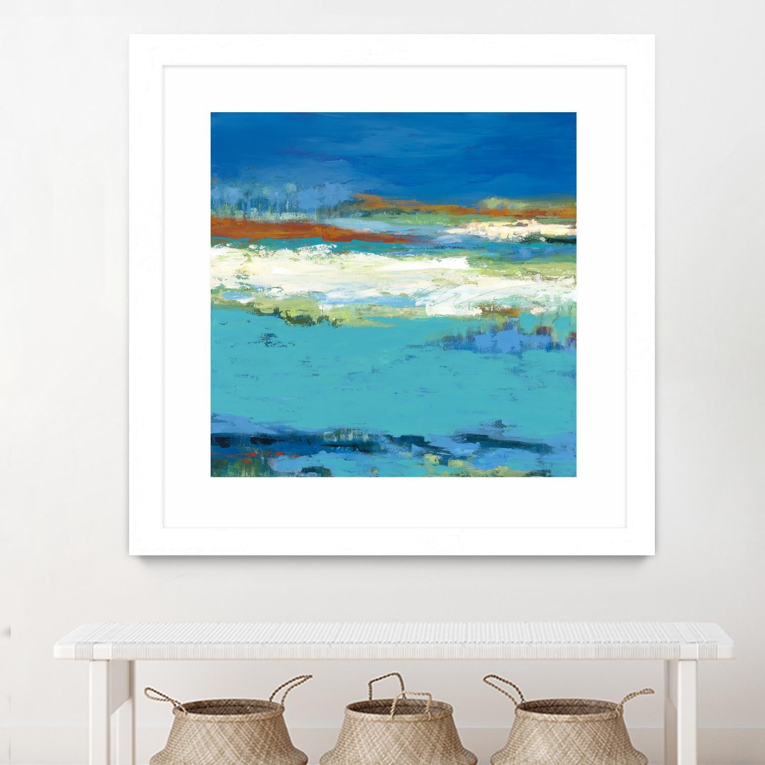 Aisle of White by Janet Bothne on GIANT ART - blue abstract