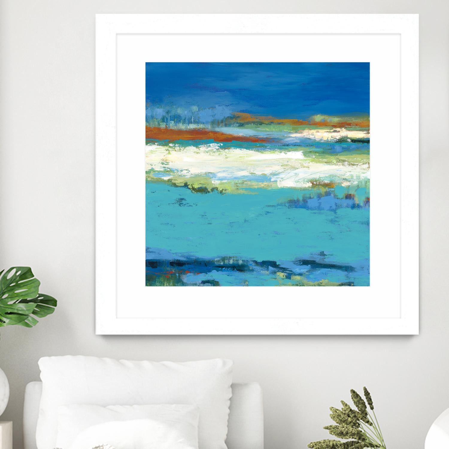 Aisle of White by Janet Bothne on GIANT ART - blue abstract