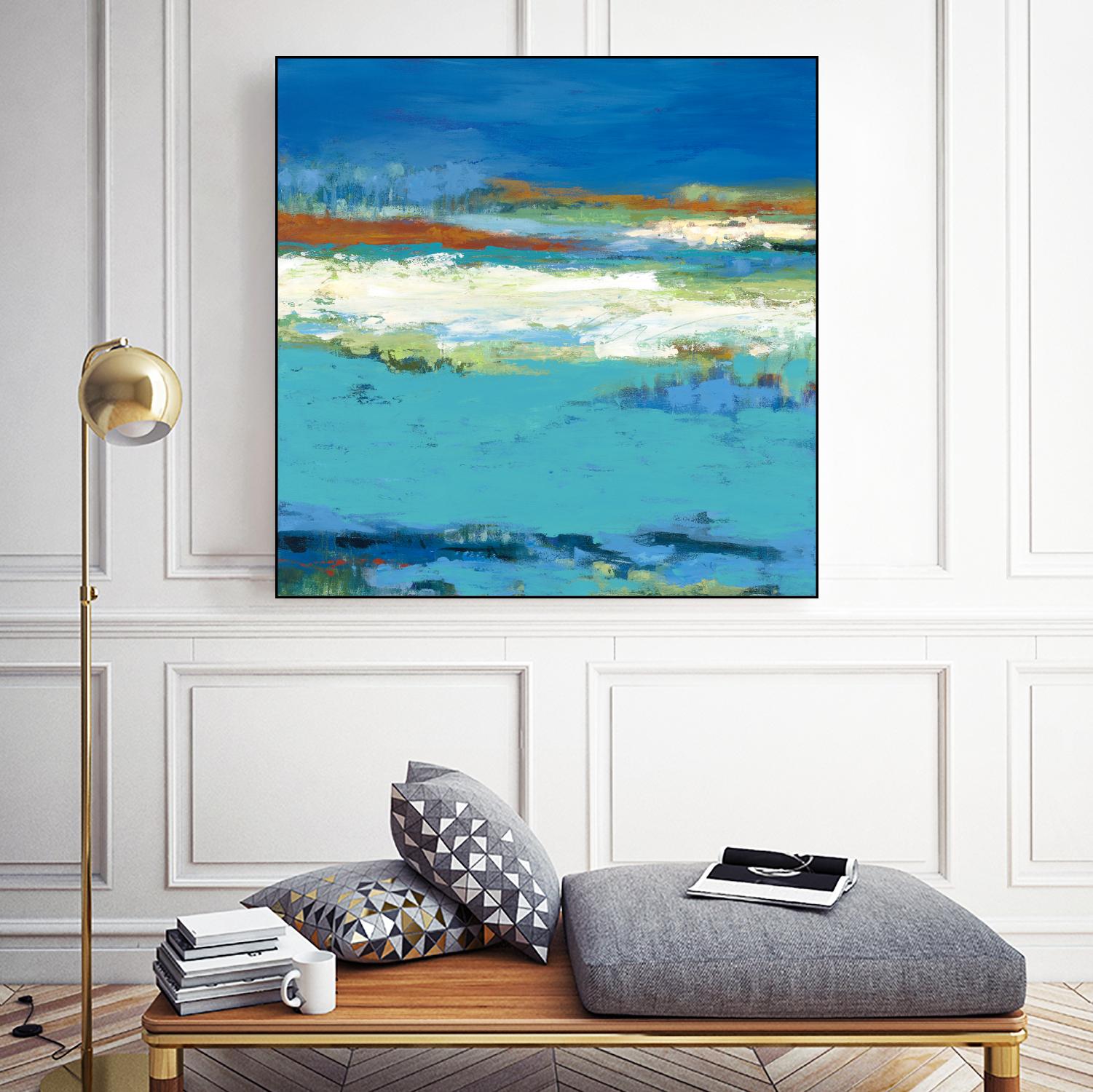 Aisle of White by Janet Bothne on GIANT ART - blue abstract