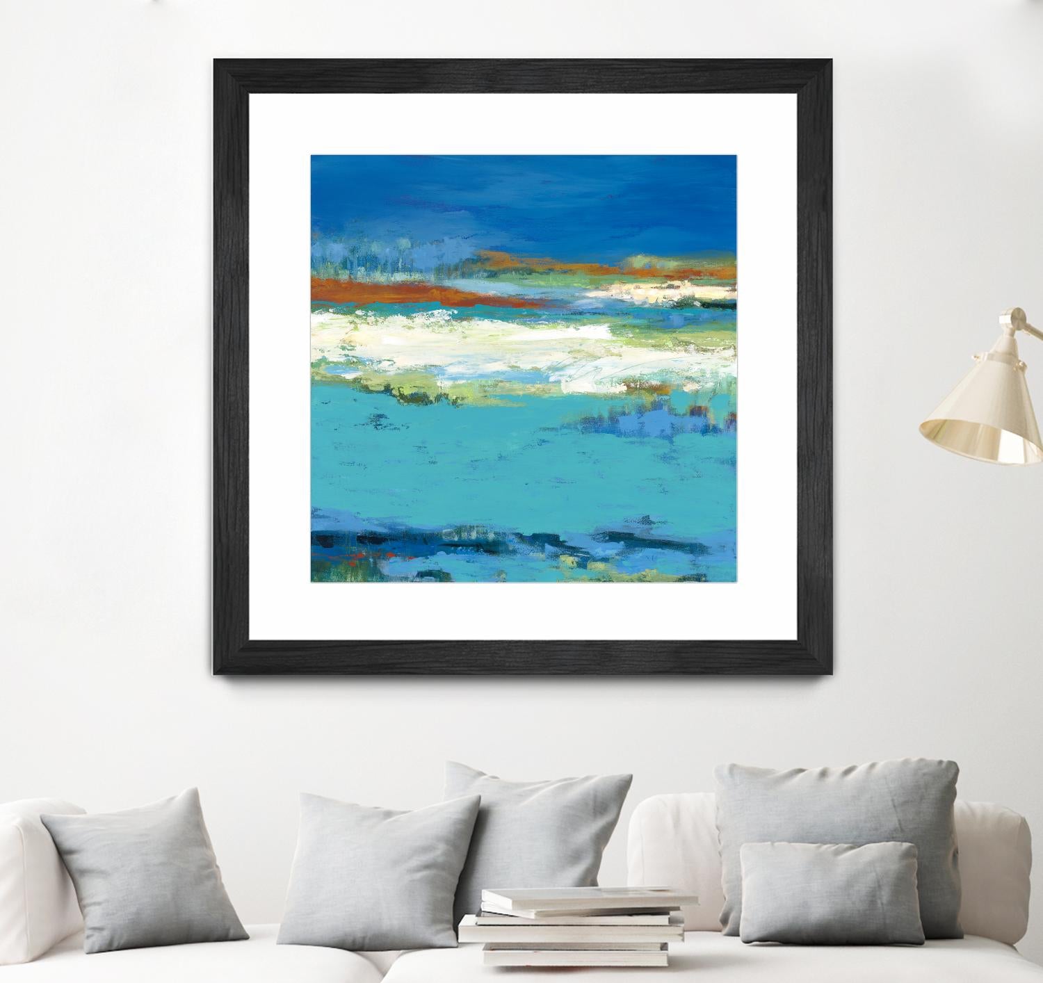 Aisle of White by Janet Bothne on GIANT ART - blue abstract