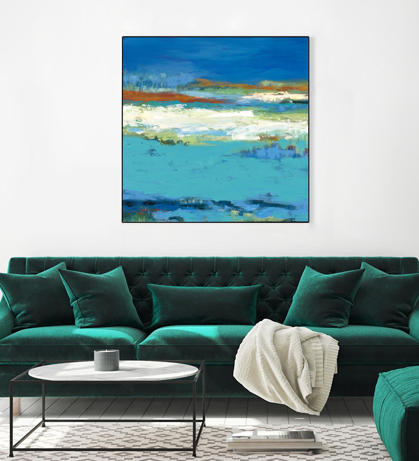 Aisle of White by Janet Bothne on GIANT ART - blue abstract