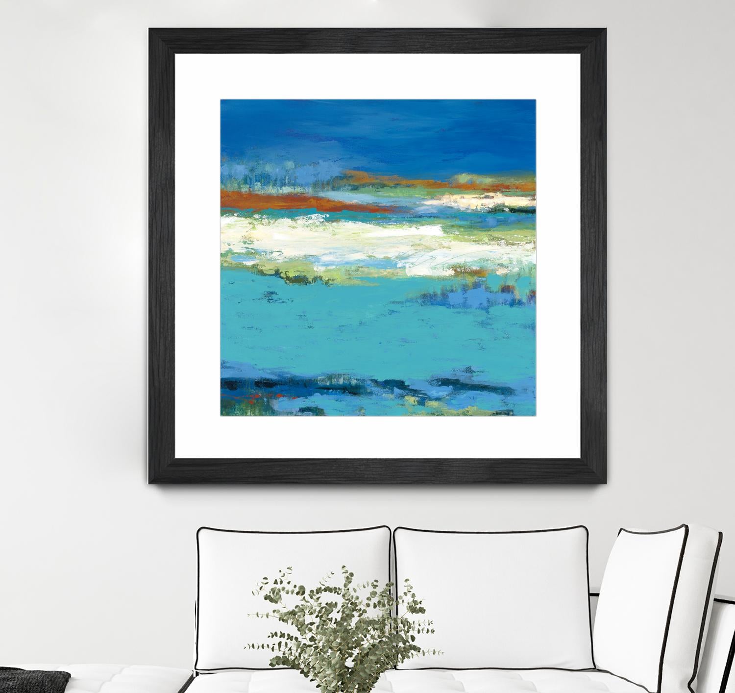 Aisle of White by Janet Bothne on GIANT ART - blue abstract