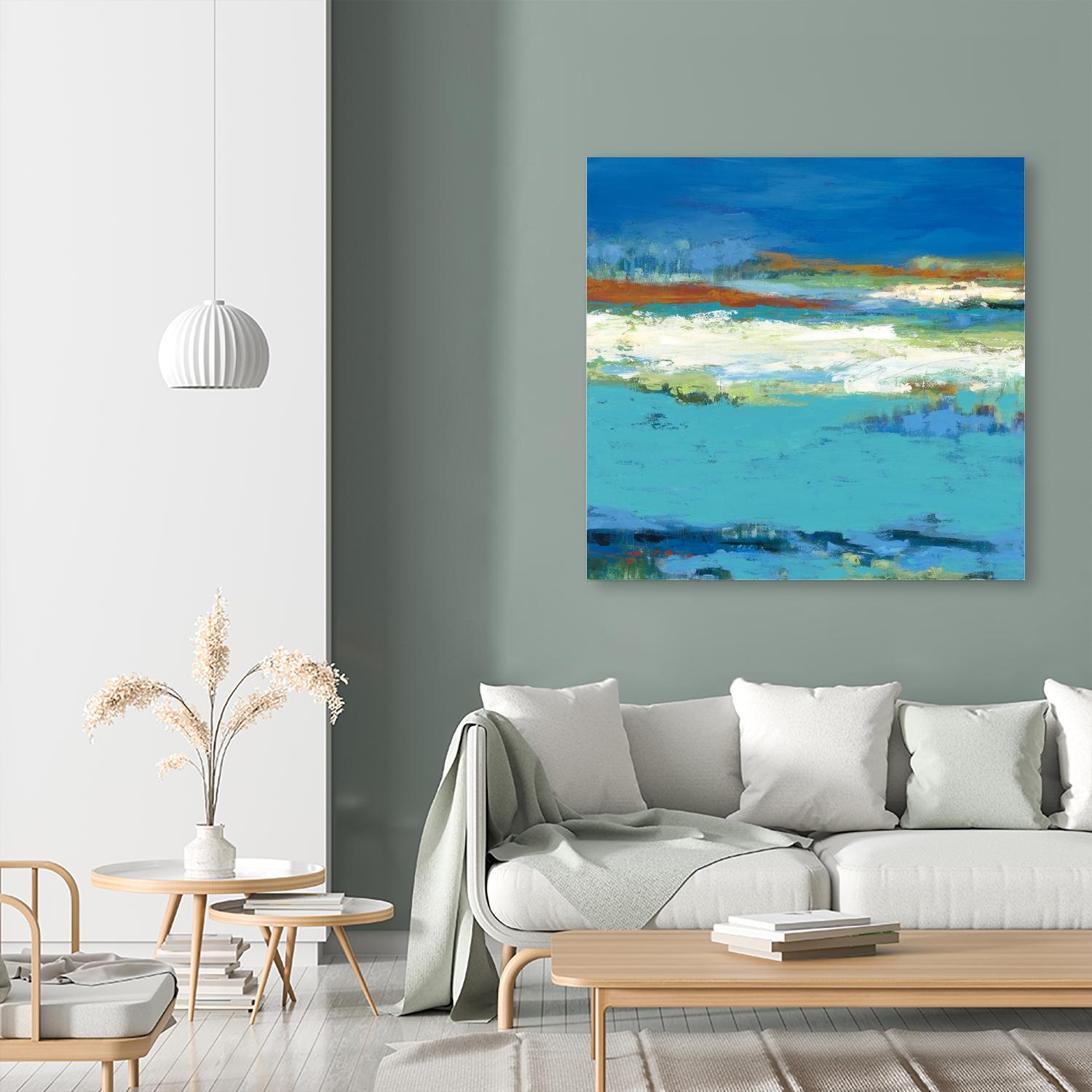 Aisle of White by Janet Bothne on GIANT ART - blue abstract