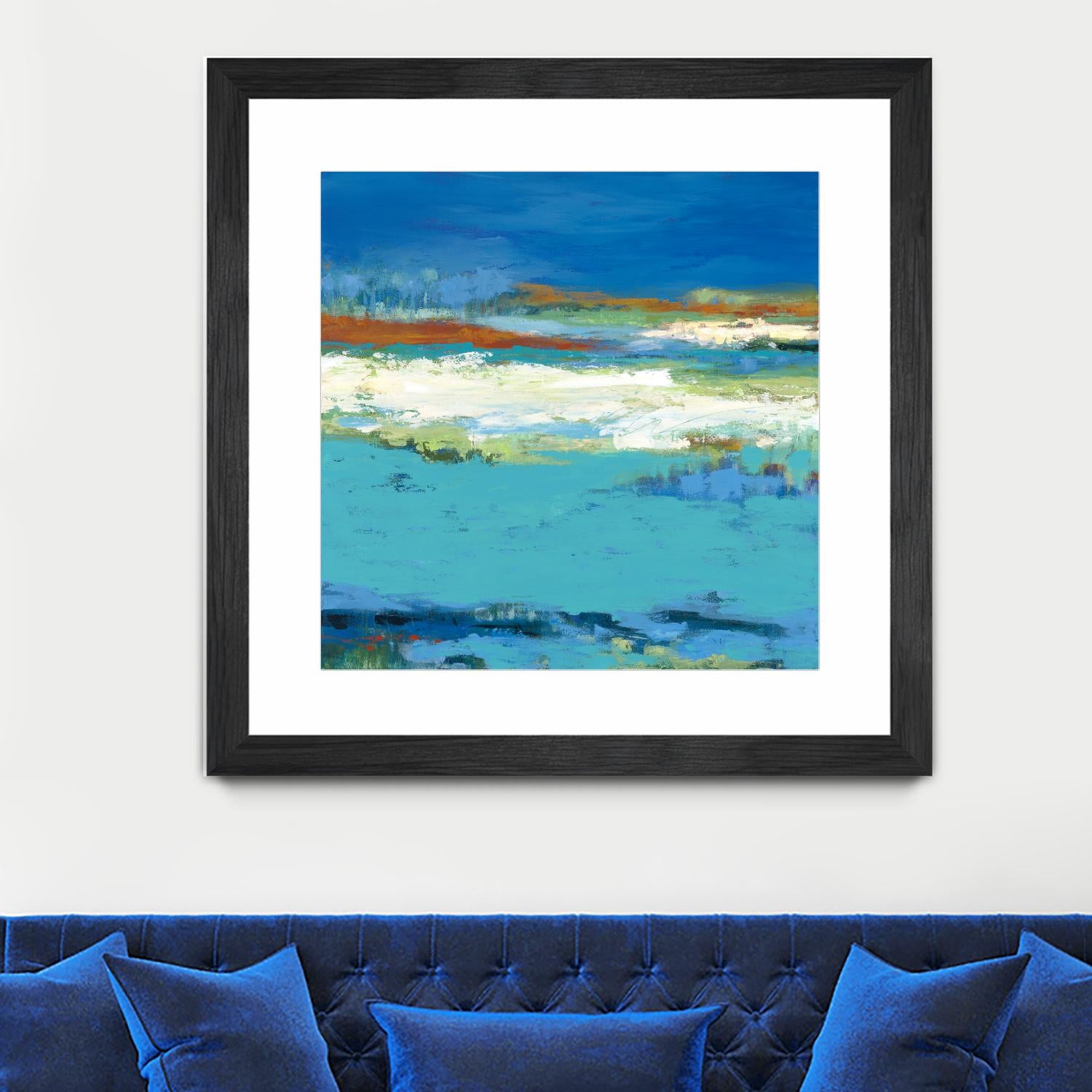 Aisle of White by Janet Bothne on GIANT ART - blue abstract