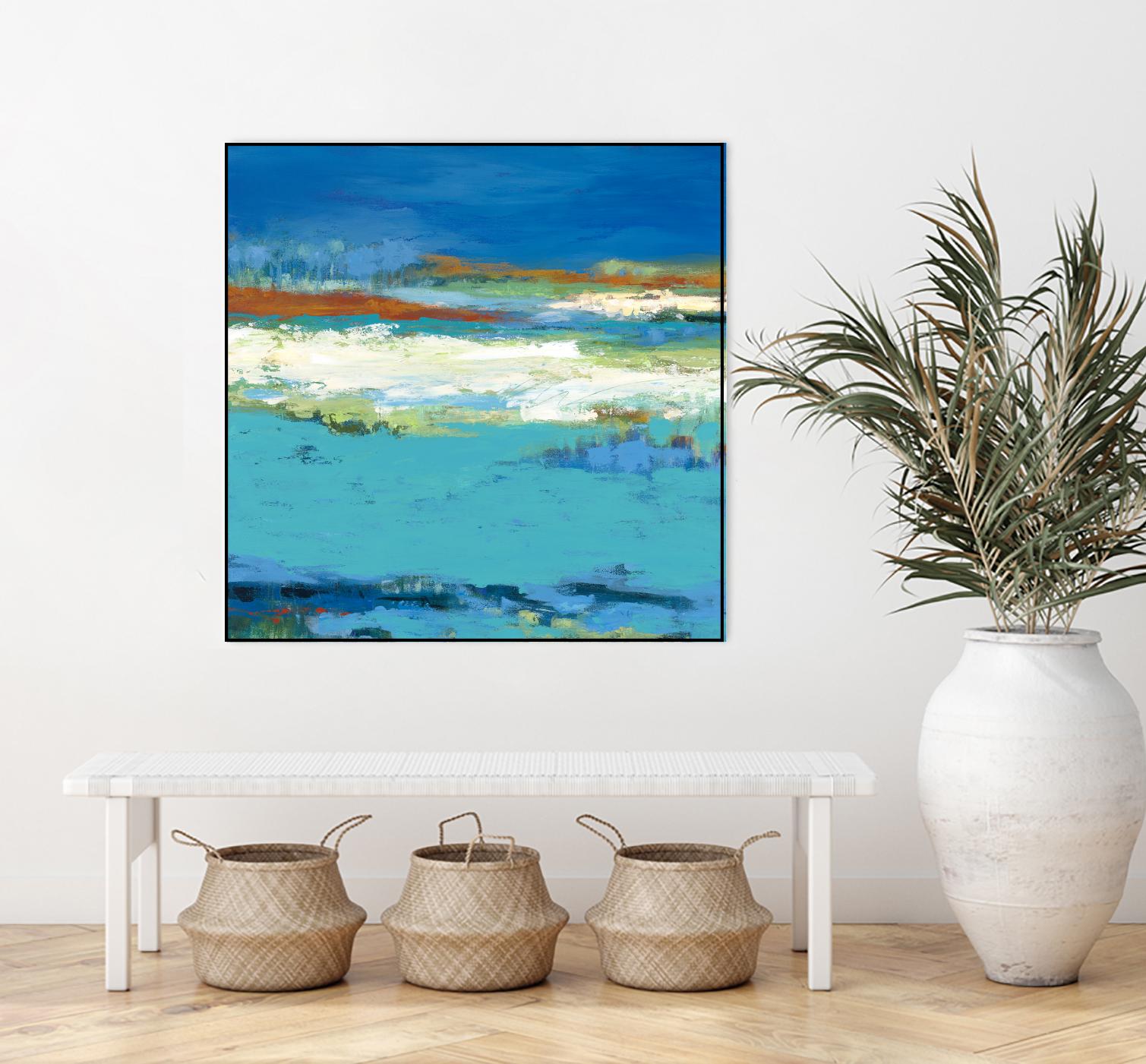 Aisle of White by Janet Bothne on GIANT ART - blue abstract