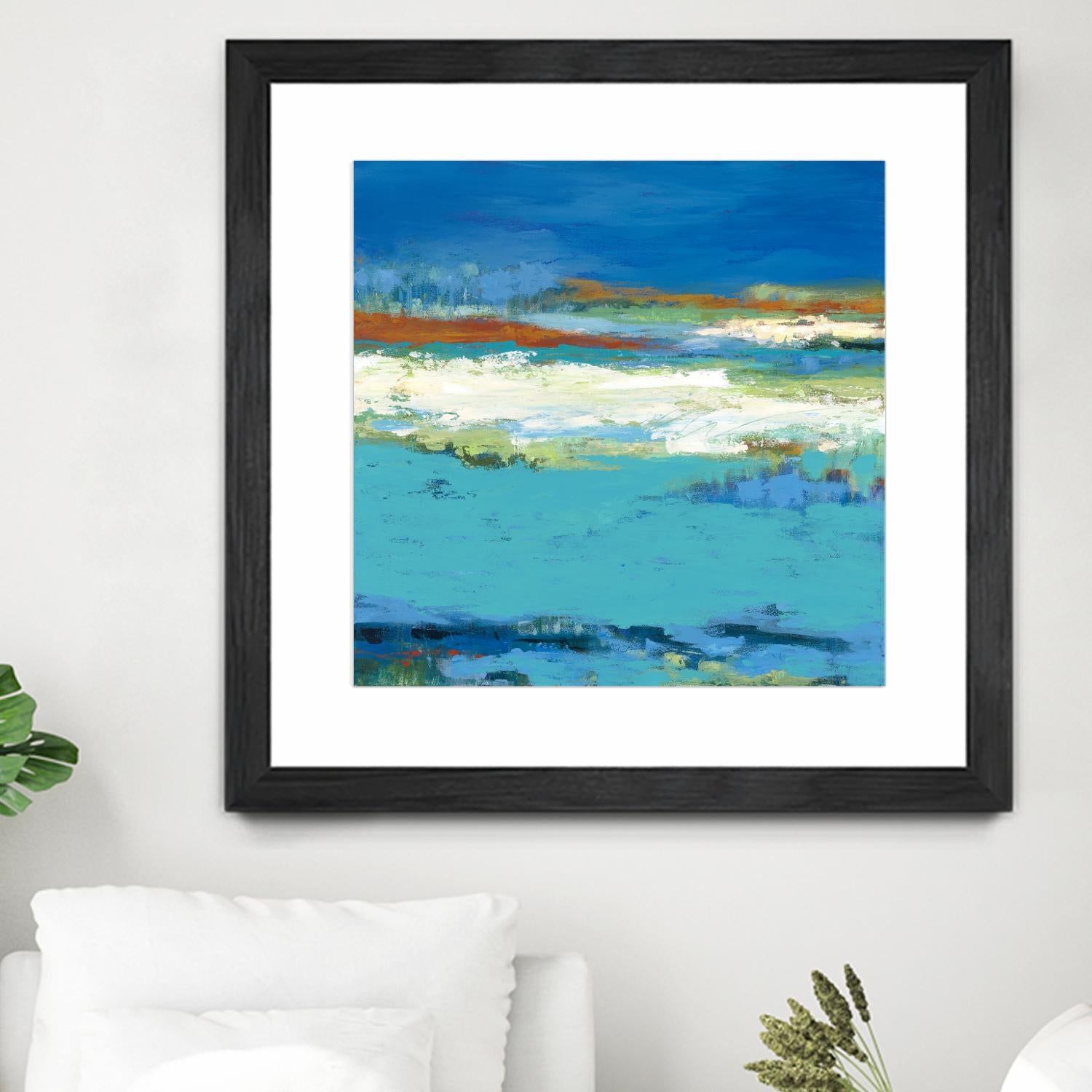 Aisle of White by Janet Bothne on GIANT ART - blue abstract